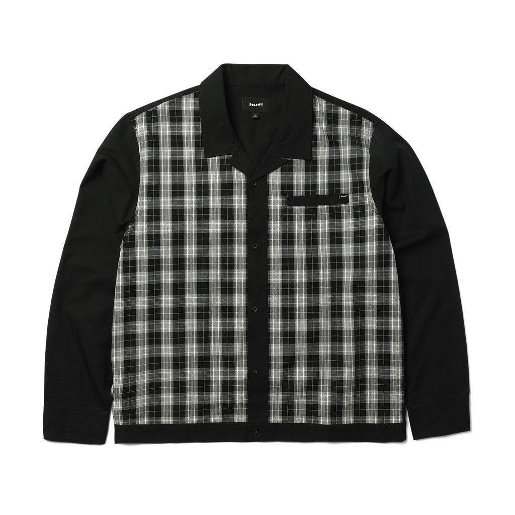 HUF Coolidge Plaid Ls Shirt (Black) - M