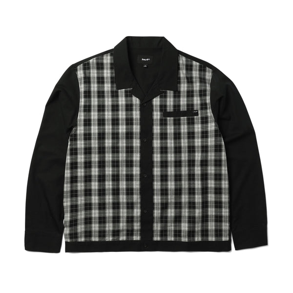 HUF Coolidge Plaid Ls Shirt (Black) - M