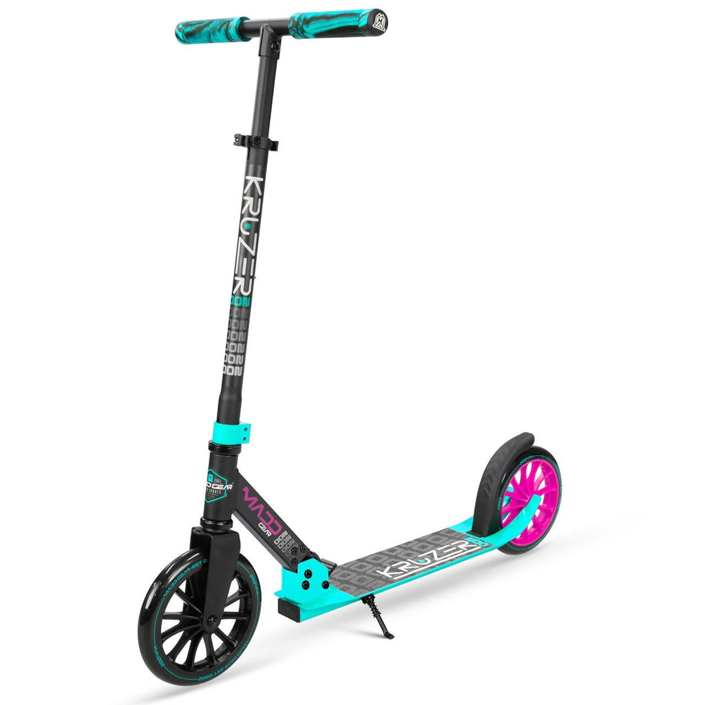 Madd Gear Carve Kruzer V2-200 - Black/Teal Complete Scooter - Skatewarehouse.co.uk