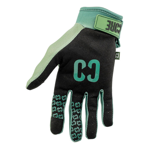 CORE Pro-Fit Velcro BMX Bike Gloves - Army Green