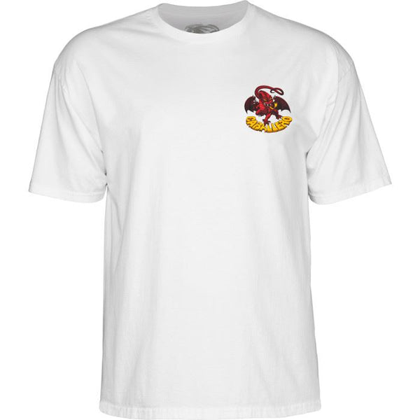 Powell Peralta Steve Caballero Classic Dragon II Tee White - Skatewarehouse.co.uk