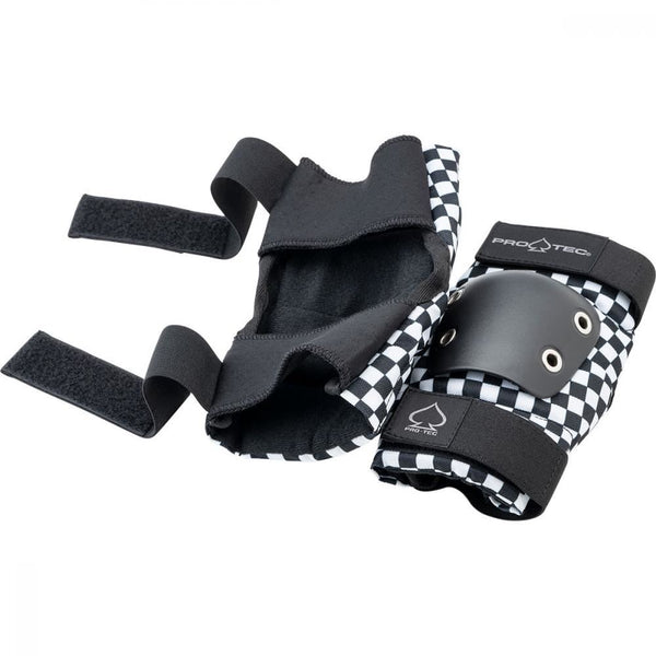 Pro-Tec Pads Street Gear Junior 3 Pack Open - Checker - Skatewarehouse.co.uk
