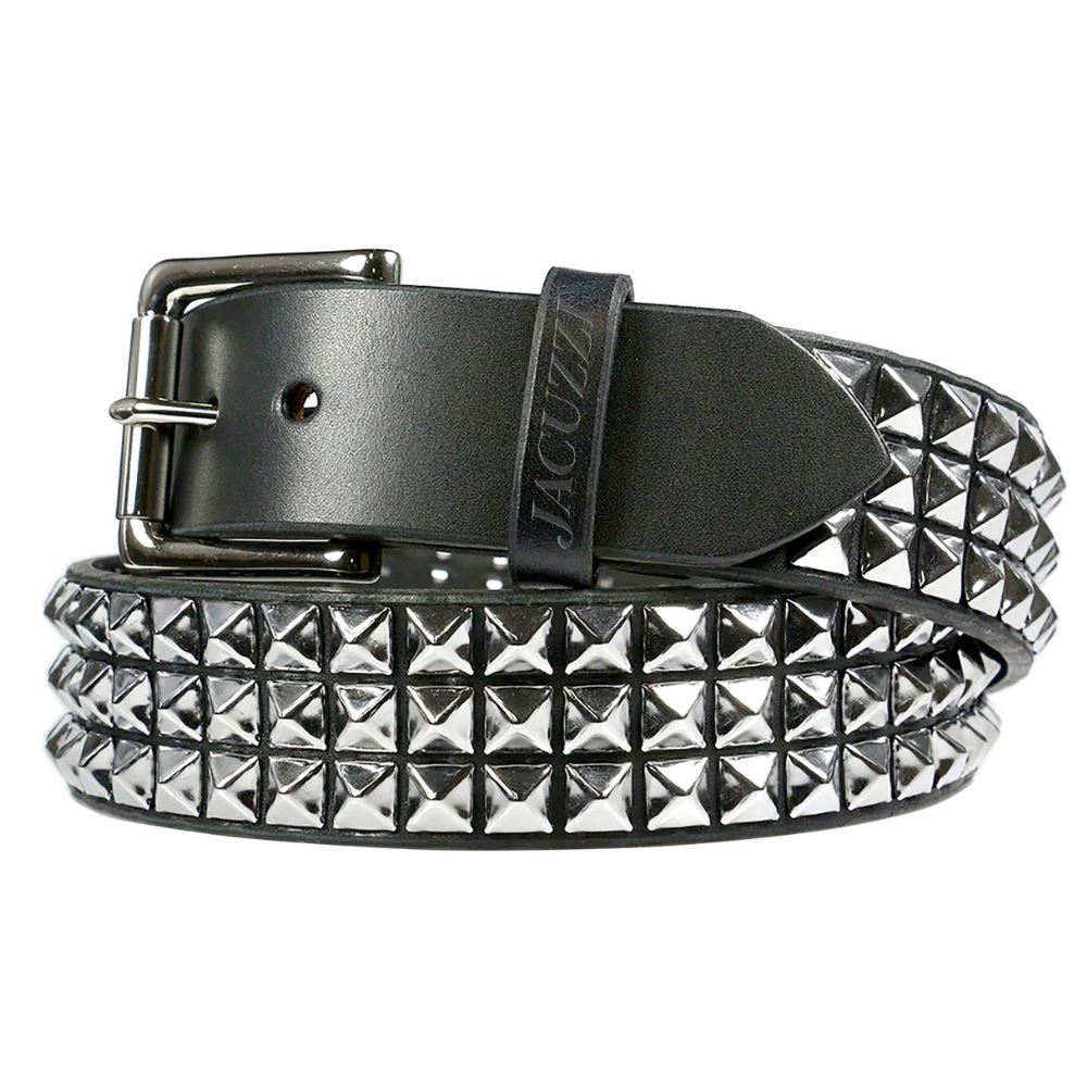 Jacuzzi Unlimited PU Leather Studded Belt Black 32-38"