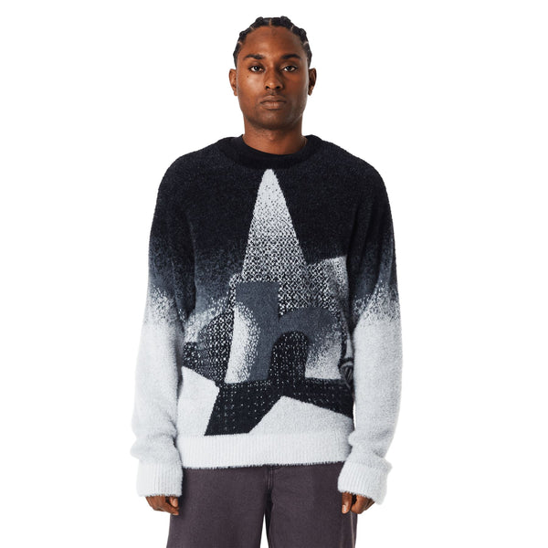 HUF Horizon Mohair Crewneck Sweater (Charcoal) - M