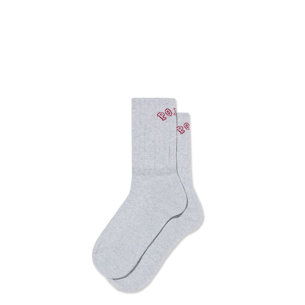 Polar Skate Co Large Rib Socks | College (Heather Grey ) - 43 - 46
