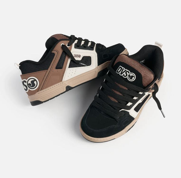 DVS Comanche Skate Shoes Black Taupe Brown