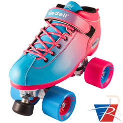 Riedell Dart Ombre Blue / Pink Quad Skates - Skatewarehouse.co.uk