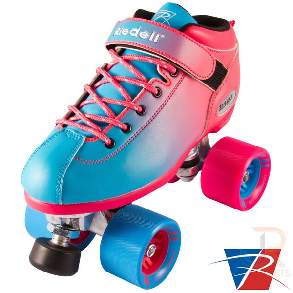 Riedell Dart Ombre Blue / Pink Quad Skates - Skatewarehouse.co.uk