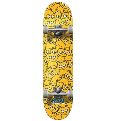 Meow Sticker Pile Original Complete Skateboard - 7.5"