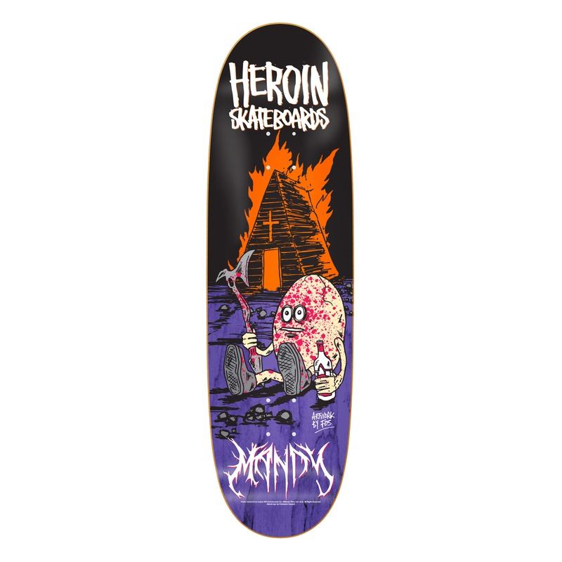 Heroin Enemy Mandy Symmetrical Skateboard Deck - 9.5"