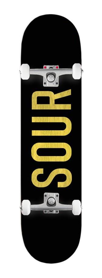 Sour Solution 'Army' Black / Wood (Square) x Venom Custom Complete Skateboard - 8.25"