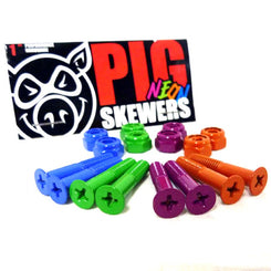 Pig Neon Skewers 1" Skateboard Bolts - Skatewarehouse.co.uk