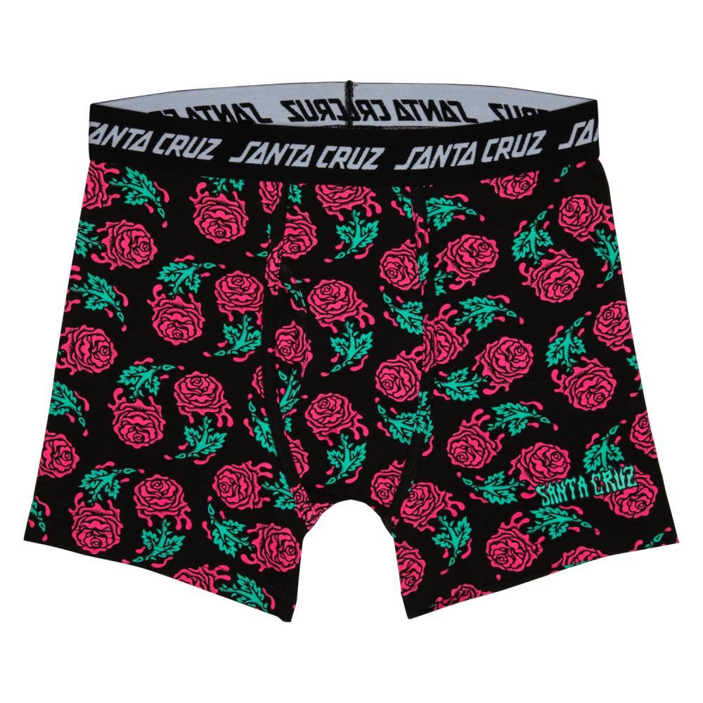 Santa Cruz Boxer Brief Dressen Rose Crew Two - Black - Skatewarehouse.co.uk
