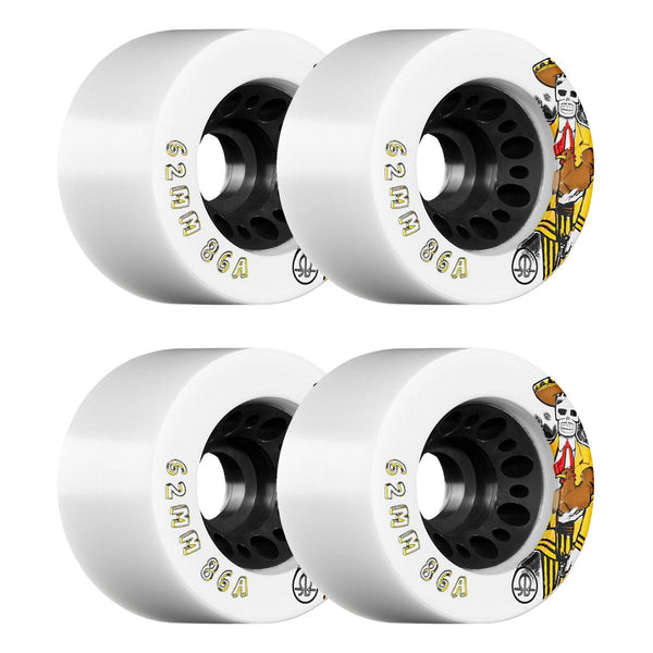 Rollerbones - Dotd Speed White (4) - / 86a Skateboard Wheels - 62mm
