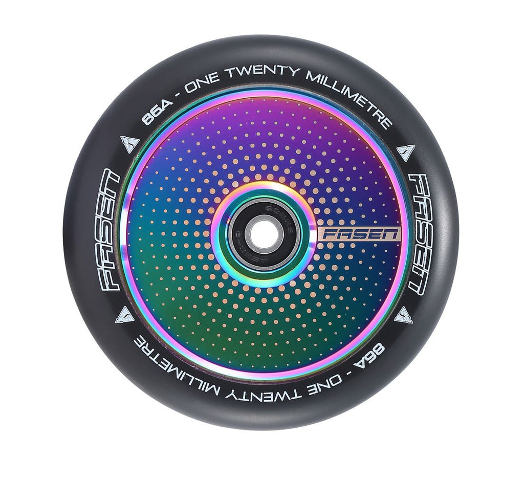 Fasen 120mm Hypno Hollowcore Dot - Oil Slick Scooter Wheel (Single)