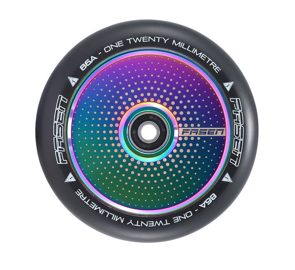 Fasen 120mm Hypno Hollowcore Dot - Oil Slick Scooter Wheel (Single)