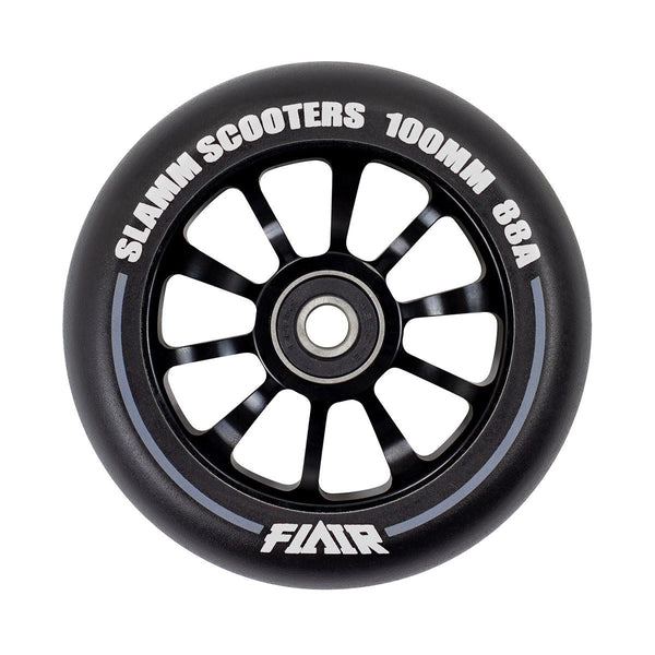 Slamm Scooter 100mm Flair 2.0 Scooter Wheels - Black - Skatewarehouse.co.uk