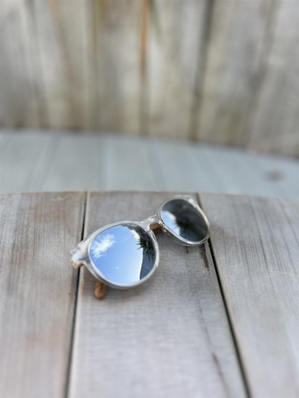 Luma Tidepool Recycled Sunglasses - Clear - Skatewarehouse.co.uk
