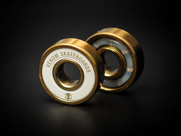 Venom Precision Gold Skateboard Bearings - Skate Rated - Skatewarehouse.co.uk