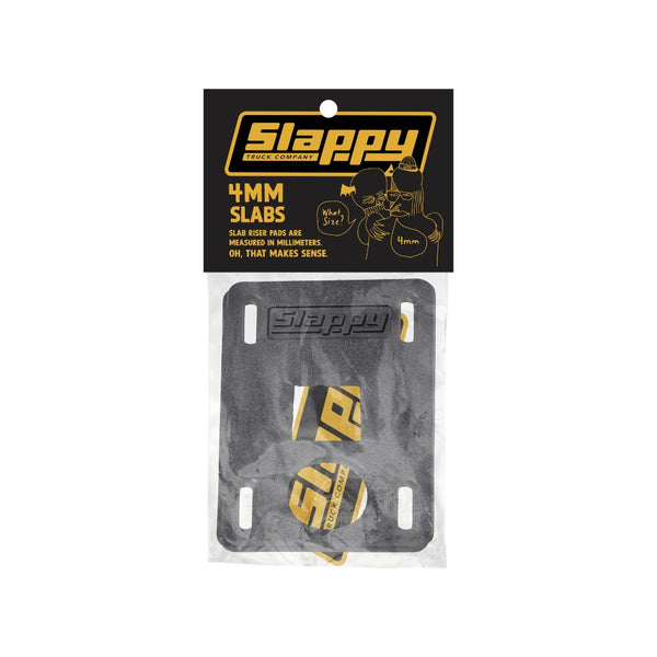Slappy Slabs Black - Low Risers Skateboard Hardware - 1mm