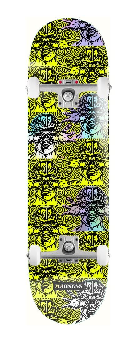 Madness Repeat Offender R7 Saftey Yellow / Holographic x Venom Custom Complete Skateboard - 8.25