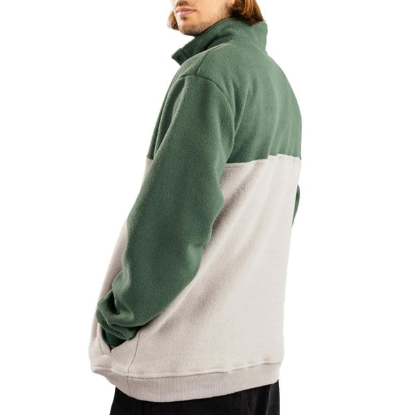 Santa Cruz Jacket Sundown Ray Strip Polar Fleece - Cedar / Nickel - Skatewarehouse.co.uk