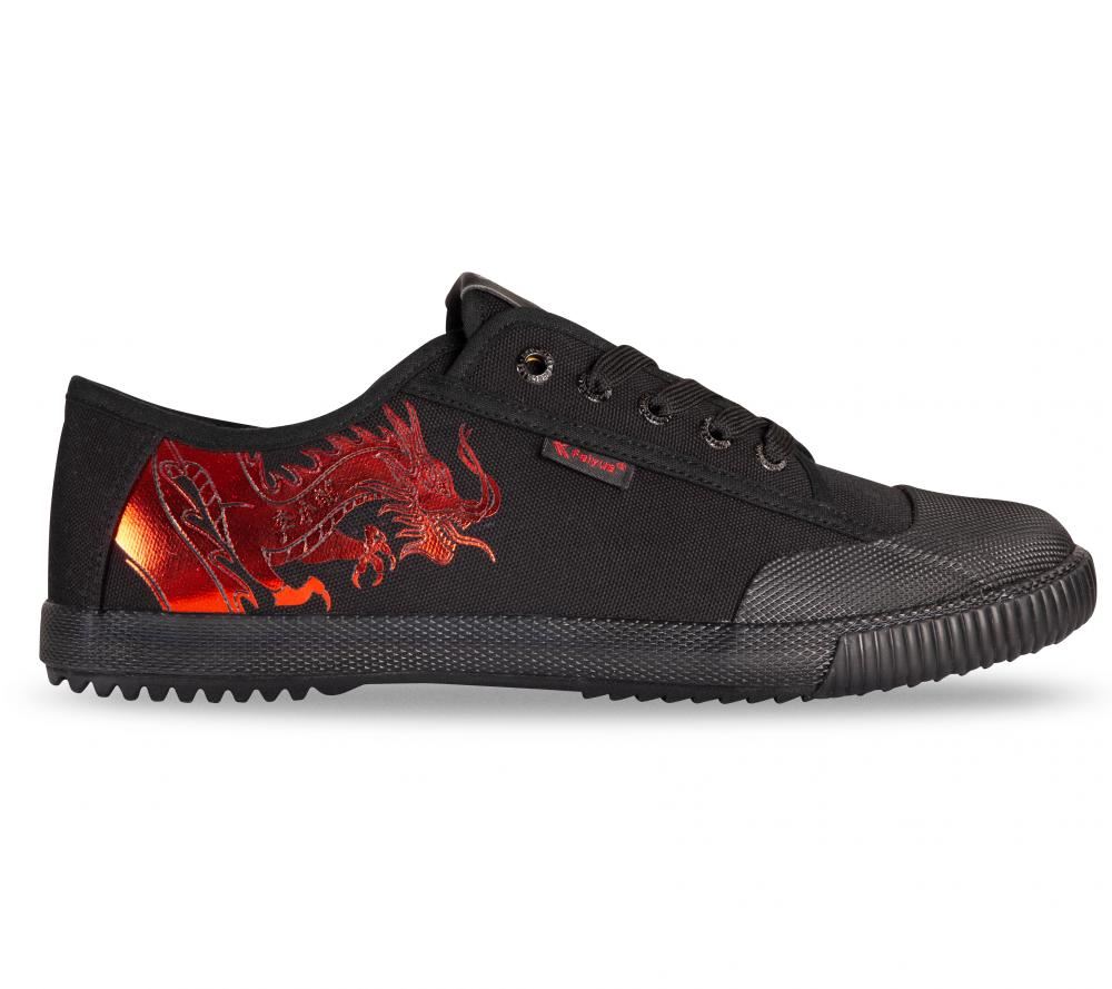 Feiyue Footwear Fe Lo TL BL Dragon Martial Arts/Gym/Lifing Shoes - Black / Red - Skatewarehouse.co.uk