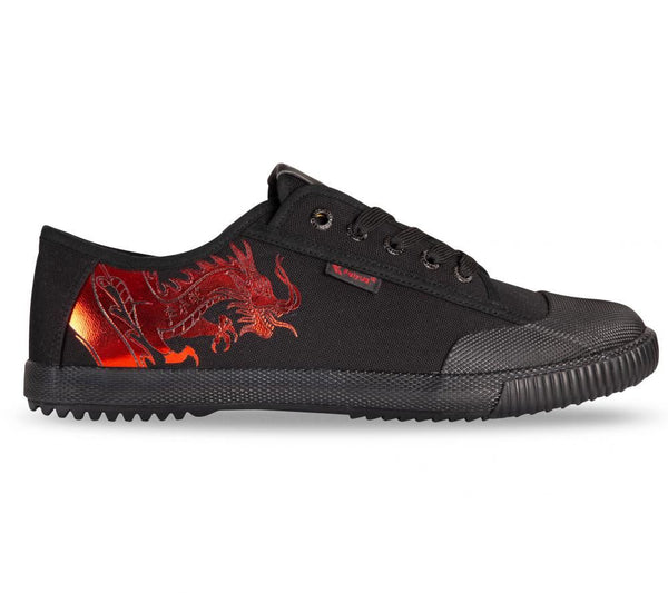 Feiyue Footwear Fe Lo TL BL Dragon Martial Arts/Gym/Lifing Shoes - Black / Red - Skatewarehouse.co.uk