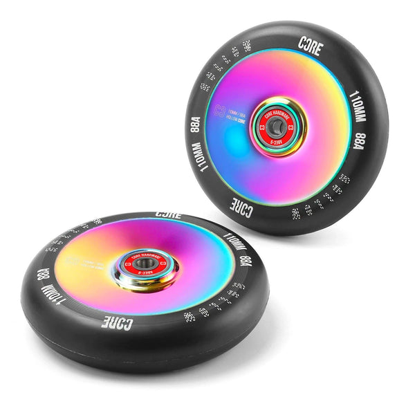 CORE Hollow Stunt Scooter Wheel V2 110mm - NeoChrome - Skatewarehouse.co.uk