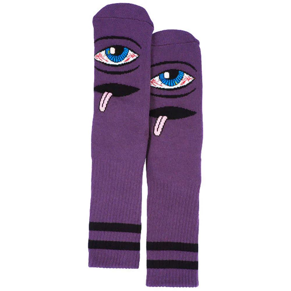 Toy Machine Bloodshot Eye Sock Eggplant - Skatewarehouse.co.uk