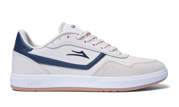 Lakai Terrace Skate Shoes - Cream/Navy - Skatewarehouse.co.uk