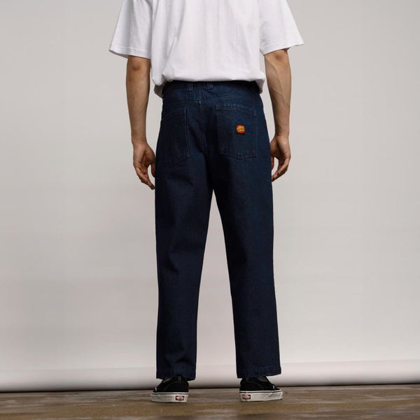 Santa Cruz Pant Classic Label Jean - Classic Blue - Skatewarehouse.co.uk
