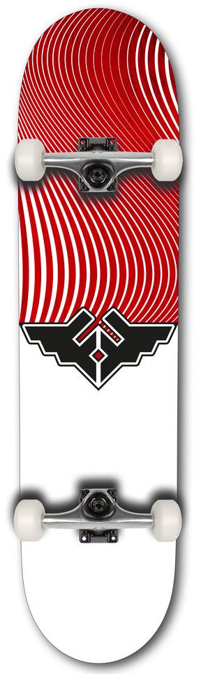 Fracture Wings V4 Red Complete Skateboard 7.75