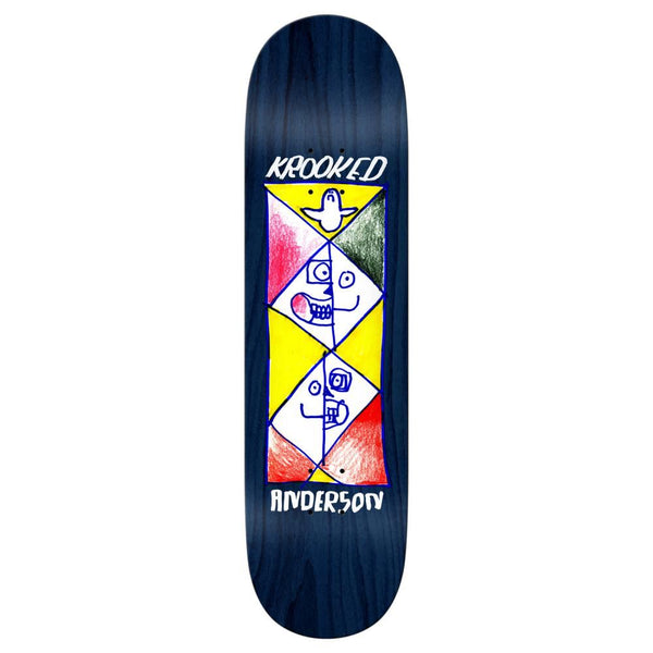 Krooked Pro Deck Manderson Paralel Custom Complete Skateboard - 8.38