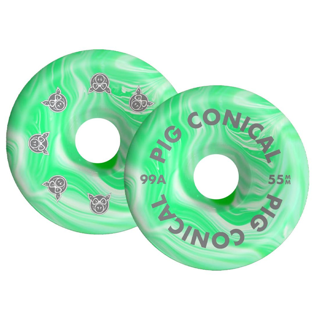 Pig Conical Swirl 55mm / 99A Skateboard Wheels