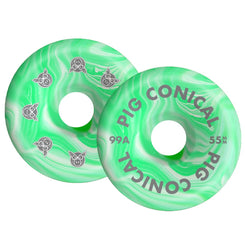 Pig Conical Swirl 55mm / 99A Skateboard Wheels