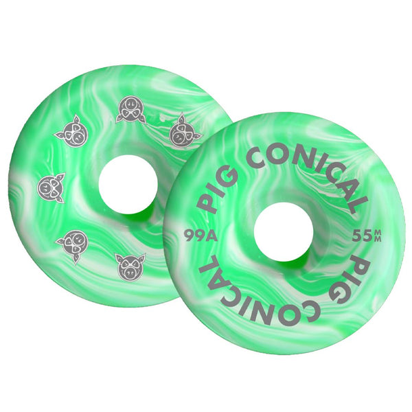 Pig Conical Swirl 55mm / 99A Skateboard Wheels