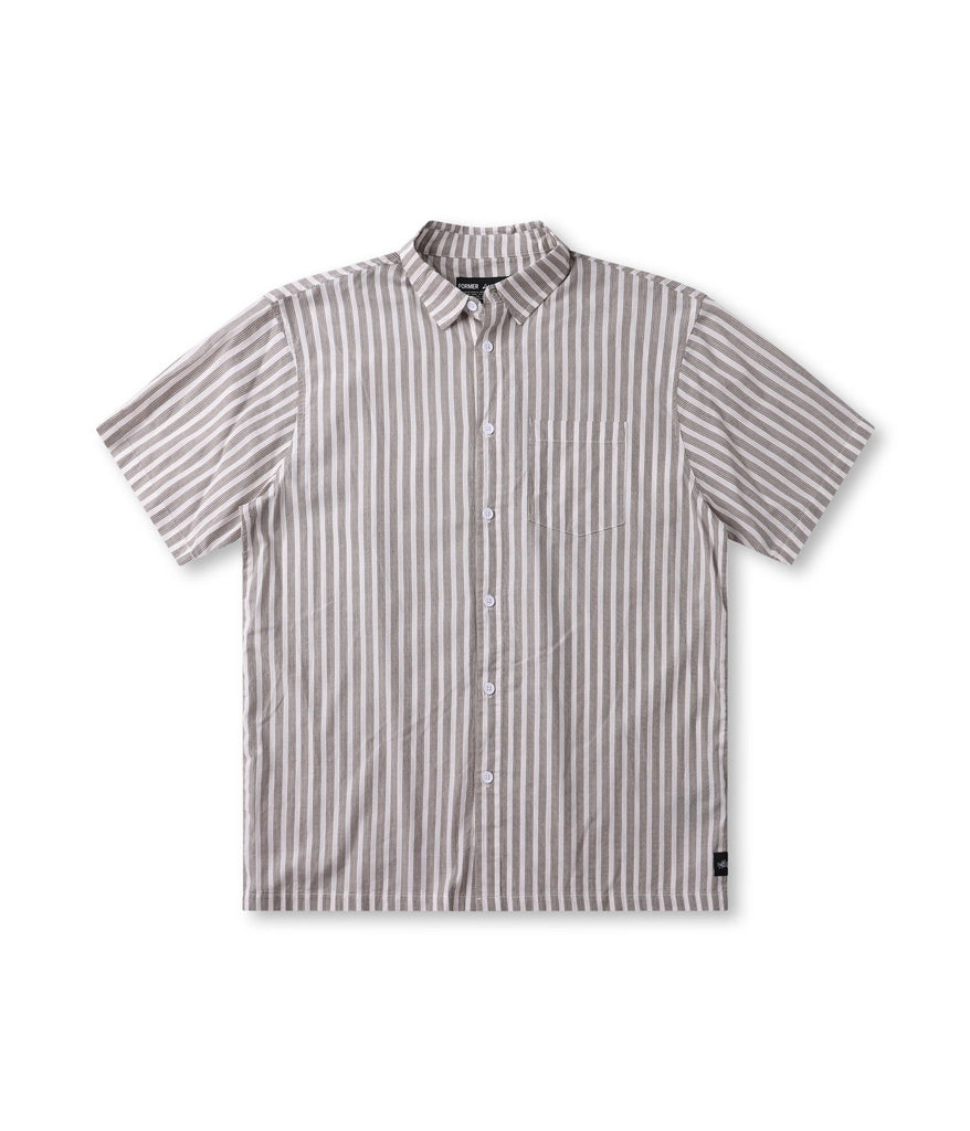 Former Reynolds Stripe SS Shirt (Choc) - XL