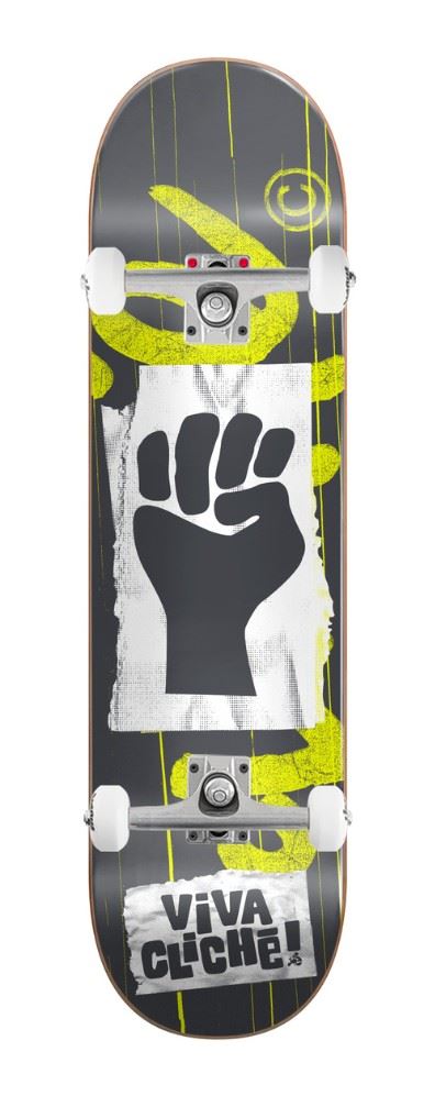 Cliché Viva Grey / Lime x Venom Custom Complete Skateboard - 8.5