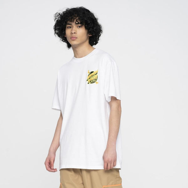 Santa Cruz T-Shirt Winkowski Volcano Dot T-Shirt - White - Skatewarehouse.co.uk