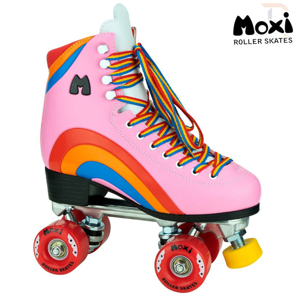 Moxi Skates Rainbow Bubblegum Pink Quad Skates - Skatewarehouse.co.uk