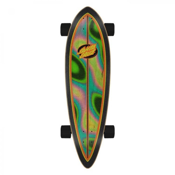 Santa Cruz Longboard Complete Oval Flame Lava Dot