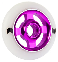 Blazer Pro Scooter Wheel Stormer 4 Spoke Aluminium 100mm - White / Purple