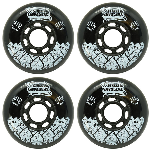 Fr Street Invaders Wheel (Set of 4 Wheels) - Black - 72Mm/84A - Skatewarehouse.co.uk