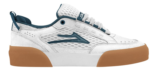 Lakai Payload Skate Shoes White Suede Blue Gum - Skatewarehouse.co.uk