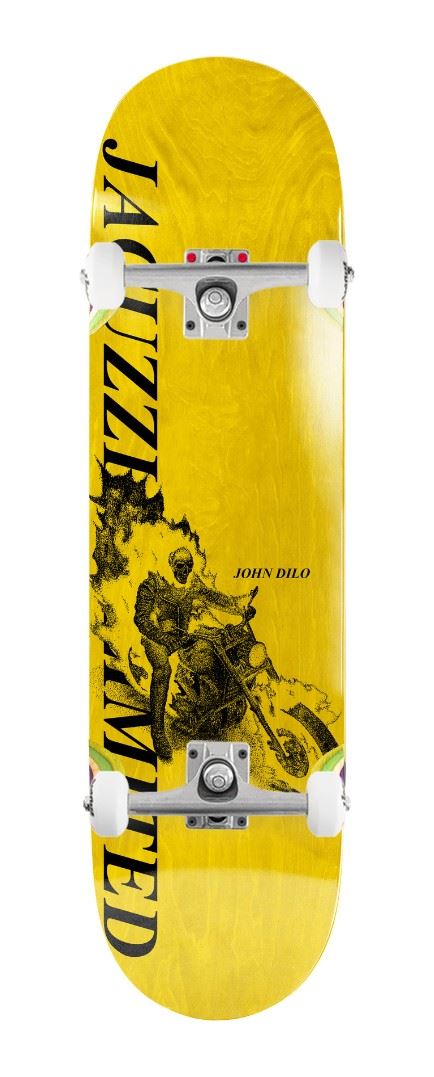 Jacuzzi Unlimited John Dilo Skull Cycle EX7 Yellow x Venom Custom Complete Skateboard - 8.25