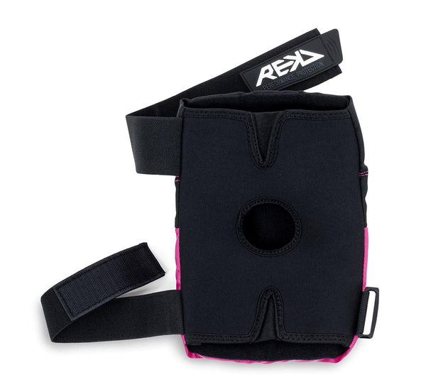 REKD Skateboard Skate Scooter BMX Ramp Knee Pads - Black / Pink - Skatewarehouse.co.uk