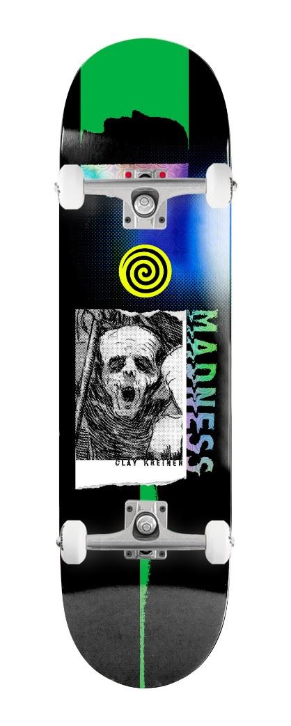 Madness Clay Kreiner Howling R7 Black x Venom Custom Complete Skateboard - 8.25