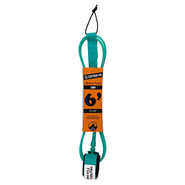 Captain Fin Co - Shred Cord - 6' Comp - Teal Surf Accessory