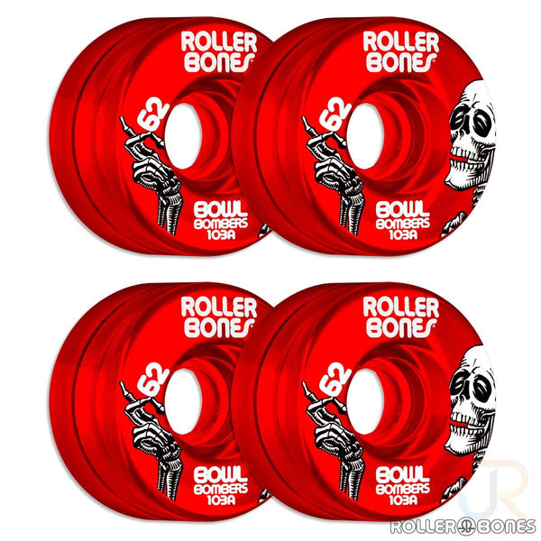 Rollerbones - Bowl Bombers Red (8) - / 103a Skateboard Wheels - 62mm